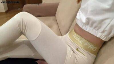 Face Sitting in White Yoga Pants Full Weight Amateur Femdom - Face-Chair Slave Used on exgirlfriendmovies.com