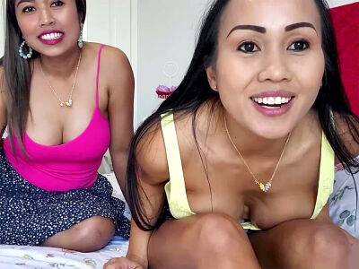 Busty amateur Thai lesbian girlfriends Joon Mali kissing and licking pussy - Thailand - Mali on exgirlfriendmovies.com