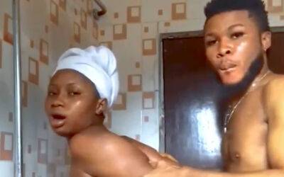 Horny Black Nigerian Couple Fucking Hard In Hot Shower! - Nigeria on exgirlfriendmovies.com