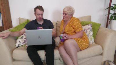 Granny rides the big piece of her nephew in out of this world homemade XXX on exgirlfriendmovies.com