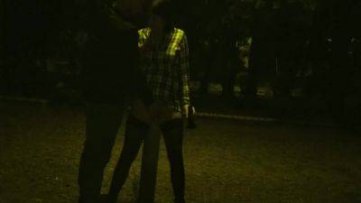 Kinky Couple Masturbates Together In A Public Park on exgirlfriendmovies.com
