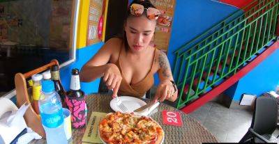 Pizza before making a homemade sex tape with his busty Asian girlfriend - Thailand on exgirlfriendmovies.com