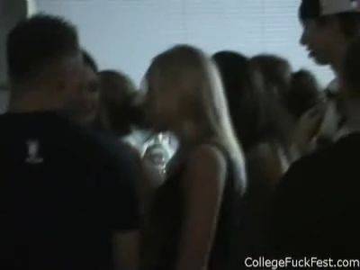 Kissing coed teens get busy in amateur party on exgirlfriendmovies.com